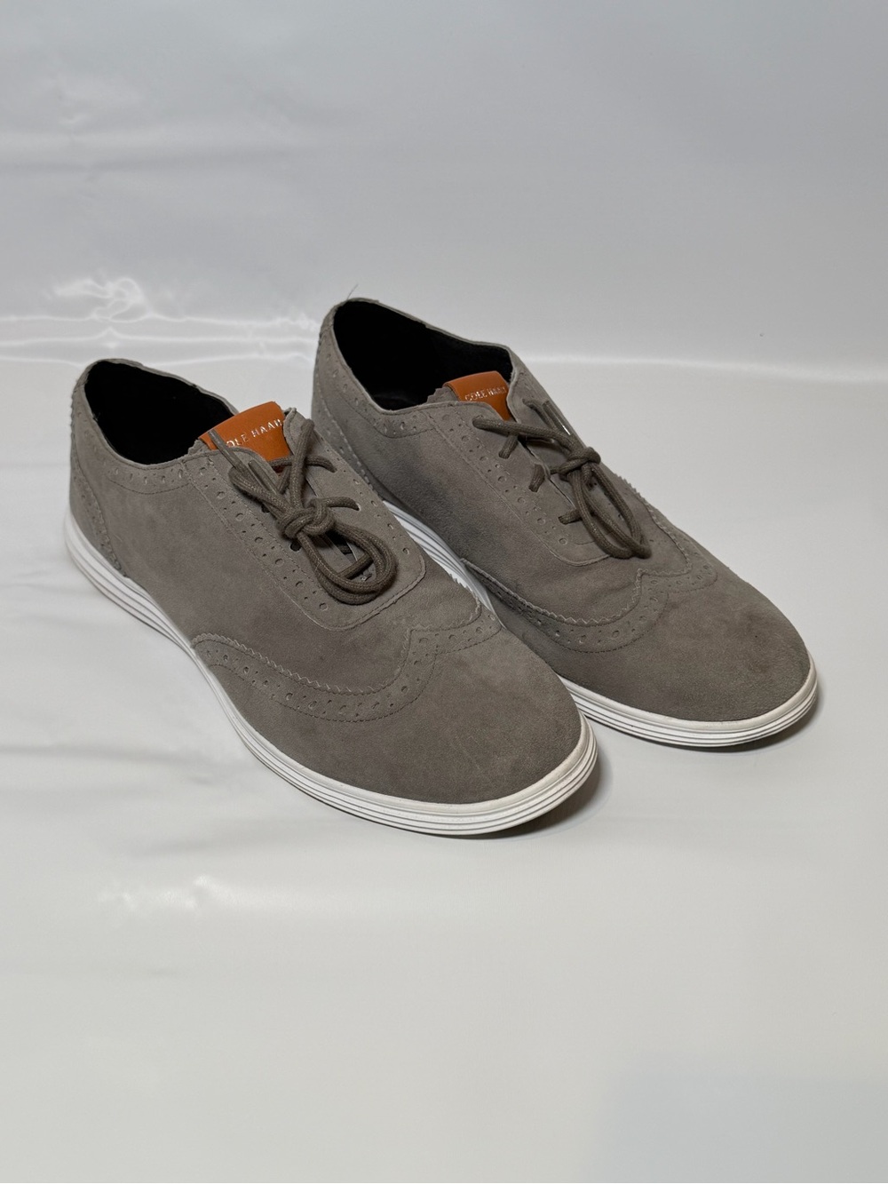 Cole Haan Woman’s Misha Grand Oxford Sneaker Shoes Gray Wingtip Sz 7.5